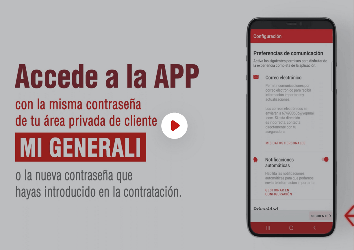 Vídeo sobre la aplicación móvil de Generali